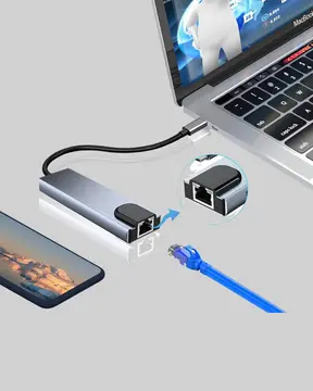 Type-C Çoklu Dönüştürücü – Alüminyum Gövde Hızlı Veri Aktarımı ve Şarj Desteği