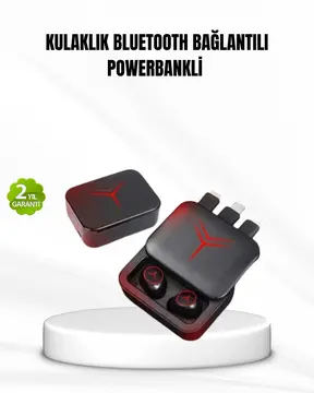 Bluetooth Powerbank Kulaklık – Kablosuz Uzun Pil Ömrü Dokunmatik ve Yüksek Ses Kalitesi