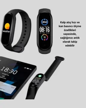 Akıllı Bileklik – Kalp Atış Uyku ve Adım Takibi IP67 Su Geçirmez
