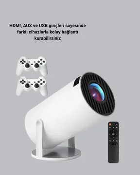 Wi-Fi 6 ve Bluetooth 5.0 Destekli 4K Akıllı Projeksiyon Cihazı
