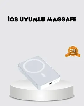 MagSafe Uyumlu Kablosuz Batarya – 27W Hızlı Şarj Destekli Kompakt Güç Bankası