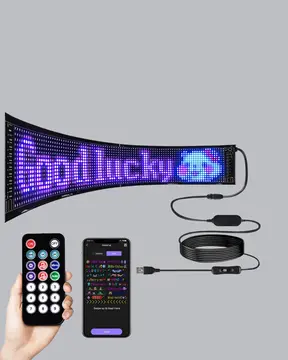 RGB LED Panel – Çok Renkli Kumandalı USB Bağlantılı Yazı ve GIF Gösterimli Akıllı Lamba