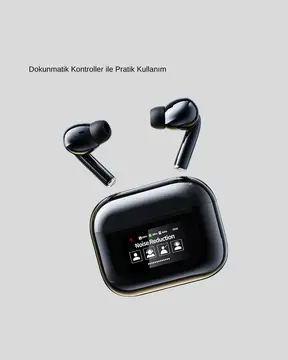 ANC Teknolojili Kablosuz Bluetooth Kulaklık – Dokunmatik Dijital Göstergeli Yüksek Ses Kalitesi
