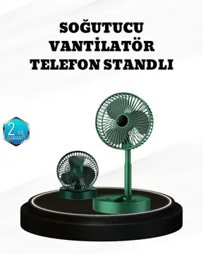 Taşınabilir Şarjlı Mini Fan – Katlanabilir Gövde 3 Hız Kademesi