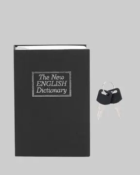 Anahtarlı Gizli Kitap Kasa – Metal İç Yapı Kamuflajlı Sözlük Tasarım