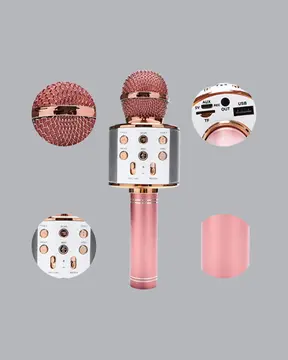 Taşınabilir Karaoke Mikrofon – Bluetooth USB ve AUX Girişli