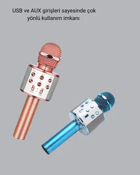 Bluetooth Karaoke Mikrofon – Yüksek Ses Kalitesi Yankı Efektli Uzun Ömürlü Pil