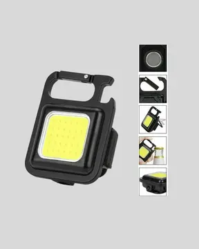 USB Şarjlı 800 Lümen LED Fener – Mini Boy 3 Işık Modlu Anahtarlık Tipi El Feneri