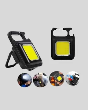 USB Şarjlı 800 Lümen LED Fener – Mini Boy 3 Işık Modlu Anahtarlık Tipi El Feneri