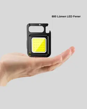 USB Şarjlı 800 Lümen LED Fener – Mini Boy 3 Işık Modlu Anahtarlık Tipi El Feneri
