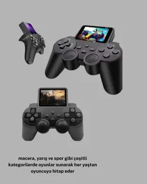 Atari S10 Retro Oyun Konsolu – 520 Nostaljik Oyun TV Bağlantılı Şarjlı ve Taşınabilir