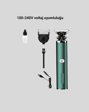 Profesyonel Şarjlı Tıraş Makinesi – 180 Dakika Kullanım 2.5 Saat Hızlı Şarj Evrensel USB Şarj Girişli