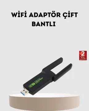 Ultratekno Dual Band WiFi Adaptör – 1200 Mbps USB 3.0 Çift Antenli Geniş Kapsama Alanı ve Yüksek Hız