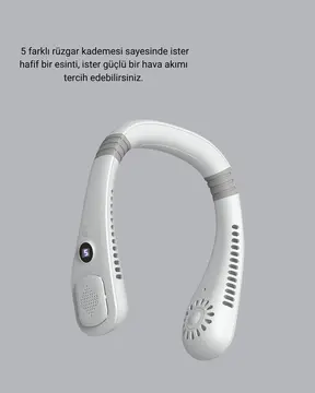 Taşınabilir Boyun Fanı Sessiz Çalışma ve USB Şarj Özellikli