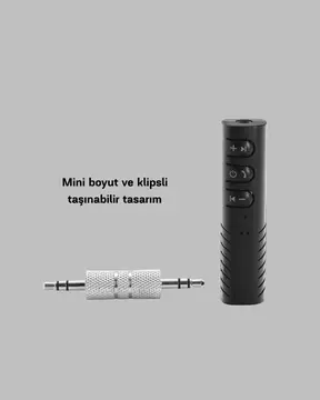 Bluetooth 4.1 Müzik Alıcısı 3.5mm Aux Girişli Mini Kablosuz Adaptör