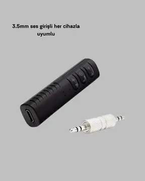 Bluetooth 4.1 Müzik Alıcısı 3.5mm Aux Girişli Mini Kablosuz Adaptör