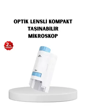 LED Işıklı Mikroskop 80X–200X Zoom Eğitici Bilim Seti ve Taşınabilir