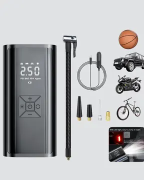 Dijital Ekranlı Kablosuz Hava Pompası LED Işıklı 12V 80W
