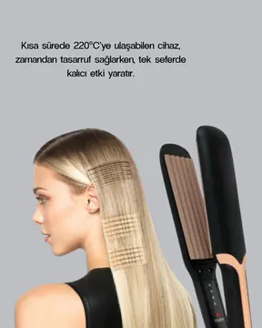 Tost Model Saç Şekillendirici DEMPOWER DP-134 360° Döner Kablolu