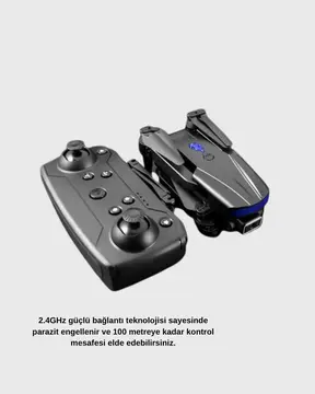 4K Kamera Özellikli Katlanabilir Drone Wi-Fi ve Yükseklik Sabitlemeli