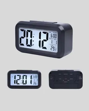 Sensörlü Dijital Masa Saati Alarm ve Sıcaklık Göstergeli
