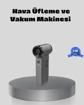Şarjlı 130000 RPM Hava Üflemeli ve Vakumlu Araç Ev Temizlik Makinesi