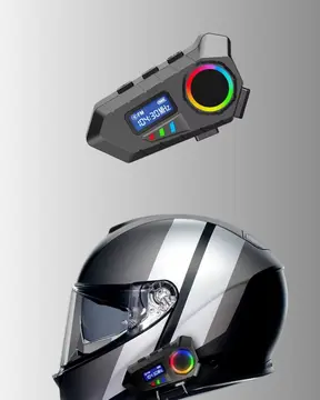 500mAh Bataryalı Bluetooth 5.4  İnterkom LED Ekranlı FM Destekli