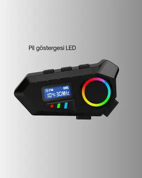 Suya Dayanıklı Bluetooth  İnterkom 5.4 Hoparlör 500mAh Batarya ve FM Radyo Özellikli