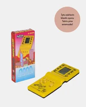 Klasik Tetris Oyunu El Konsolu – Taşınabilir Pil ile Çalışan Retro El Aterisi
