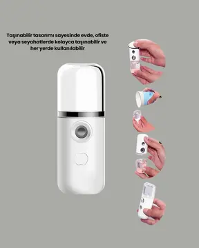 Kablosuz Şarjlı Mini Buhar Nemlendirici – Cilt ve Ortam İçin Taşınabilir Akıllı Cihaz