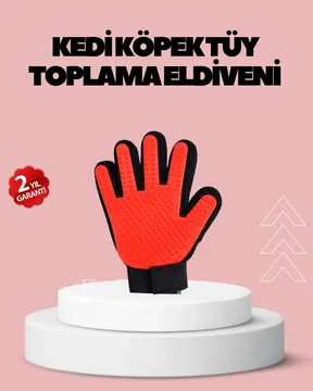 Evcil Hayvanlar İçin Tüy Dökülme Önleyici Eldiven – Masaj ve Temizlik İçin Yumuşak Silikon Uçlu