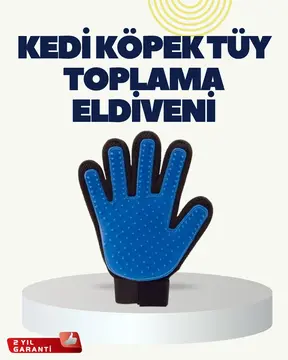 Yumuşak Silikonlu Kedi ve Köpek Tüy Toplama Eldiveni – Masaj Etkili Tüy Dökülme Önleyici