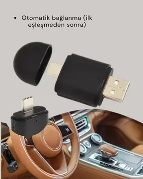 Kablosuz CarPlay ve Android Auto Adaptörü – USB-A & Type-C Girişli Akıllı Dönüştürücü