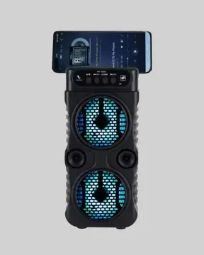 Bluetooth Bağlantılı LED Işıklı Taşınabilir Hoparlör – 1200 mAh Şarjlı FM Radyolu