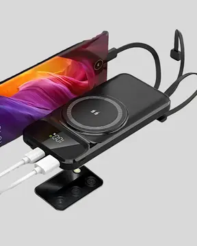 10000 mAh Kablosuz Powerbank – 15W Hızlı Şarj  Type-C Çoklu Çıkışlı