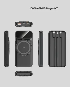 10000 mAh Kablosuz Hızlı Şarj Destekli Powerbank – 15W PD20W Type-C Girişli