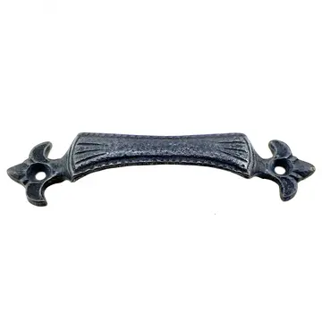 Antika Tarz Dekoratif Pirinç Lale Mobilya Kulbu - 27x115 Mm, Oksit