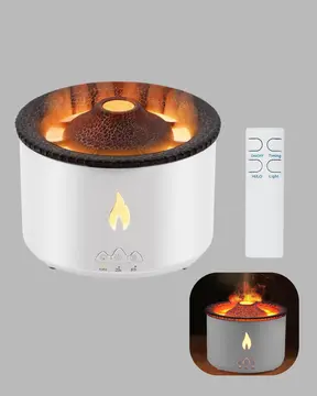 Volkan Efektli Aroma Difüzörü – Sessiz Çalışma Otomatik Kapanma ve LED Işık