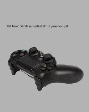 Kablosuz Titreşimli Oyun Kolu – PS4 Uyumlu Ergonomik Tasarım ve Uzun Pil Ömrü
