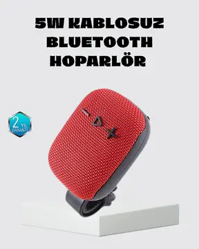 Taşınabilir Kablosuz Hoparlör – 5W Güç TWS Bağlantı ve 800mAh Pil