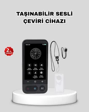 Taşınabilir Akıllı Sesli Çeviri Cihazı – 139 Dil Desteği Dokunmatik Ekran
