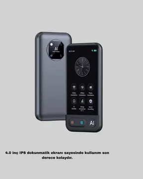 Taşınabilir Akıllı Sesli Çeviri Cihazı – 139 Dil Desteği Dokunmatik Ekran