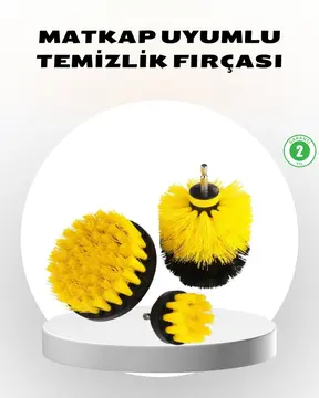 3’lü Matkap Ucu Fırça Seti – Derinlemesine Temizlik Tüm Yüzeylerle Uyumlu