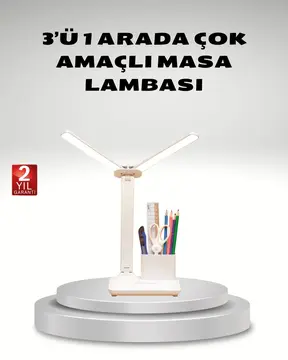 Kısılabilir LED Masa Lambası – Kalemlik ve Telefon Standlı Göz Yormayan Işık