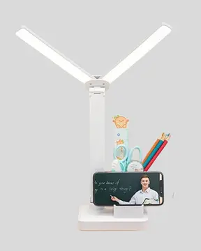 Kısılabilir LED Masa Lambası – Kalemlik ve Telefon Standlı Göz Yormayan Işık
