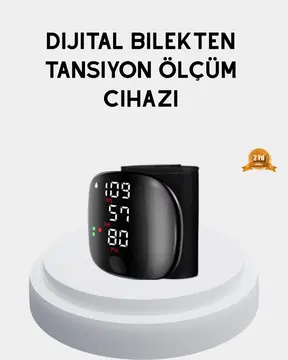 Taşınabilir Dijital Tansiyon Aleti – Bilekten Ölçüm Aritmi Uyarısı ve Risk Göstergesi