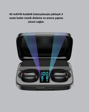 A10s Kablosuz Kulaklık  Çipli Uzun Pil Ömürlü Dokunmatik