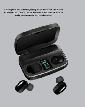 TWS A10s Bluetooth 5.0 Kulaklık Powerbank Şarj Kutulu Mini Tasarım