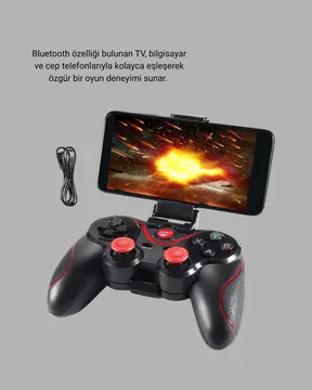 Bluetooth Kablosuz Gamepad TV PC Telefon Uyumluluğu Kolay Bağlantılı