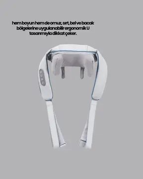 Titreşimli Boyun Masaj Cihazı Isı Terapili Şarjlı VNB-01 Ergonomik U Tasarım